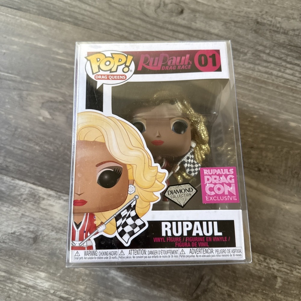 Funko Pop! RuPaul Diamond Glitter Edition DragCon Exclusive W/ Pop Protector NEW
